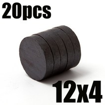 원룸 미니 소형 화장품 레트로 냉장고 술장고 510 20 개/몫 12x5mm 검정 작은 원형 자석 냉장고 페라이트, 20pcs(12X4)