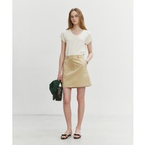 [매장정품] 던스트 DUNST A-LINE MINI SKIRT 베이지_UDSK4B227I2