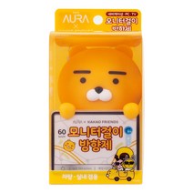 아우라 카카오프렌즈 모니터걸이 방향제 라이언, 1개, 10g