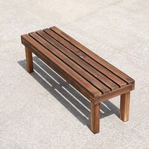 야외용 공원 카페 벤치 의자 정원 테라스 원목 평의자, 새 길이 55 너비 25 높이 40