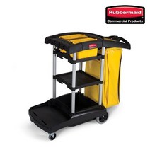러버메이드 뉴제니터 청소카트 호텔 병원 공항 업소용 이동카트 업소용, 1개, 뉴 제니터 청소카트