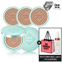 ★세미매트★[조성아22] 대왕쿠션 바다앰플 (본품2+리필3)+에센스본품+미니쇼핑백, 라이트베이지(본품2+리필3)+에코백