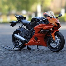 WELLY 1/12 야마하 YZF-R6 다이 캐스트 오토바이 모델 차량 컬렉션 Autobike 쇼크 업소버 오프로드 Autocycle 완구, 주황색 상자 없음