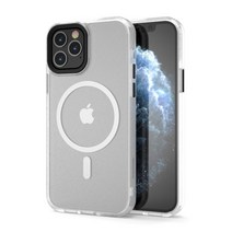 ISEE아이시 Apple 맥세이프 호환 아이폰12 휴대폰 케이스 측면TPU+뒷면PC 4종컬러 강력자석, 아이폰12Pro Max, 화이트