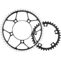 합금 접는 자전거 크랭크 셋 휴대용 알루마이트 전문 110BCD 사이클 크랭크 셋 부품 부품 교체, 36T 및 52T