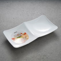 화이트 다용도 나눔 접시 2칸 3칸 4칸, 2칸접시, 1개