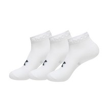 언더아머 언더아머 UA 에센셜 발목 양말 앵클 삭스 단목 3켤레 세트 1365745-100, MD(240-265mm)