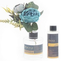 레이나퍼퓸 장미와동백 플라워디퓨저 150ml 2개, 블루_투명병/불가리아로즈