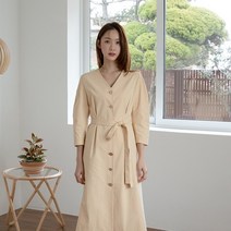 [나인] 볼륨소매 턱 원피스S(OP-4803)