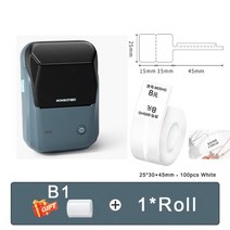 라벨프린터 가격표라벨기 네임 이름 스티커 바코드 라벨 프린터 블루투스 niimbot b1 jewelry tag label printer 휴대용 기계 price tag 종이, b1 1roll02tw 추가