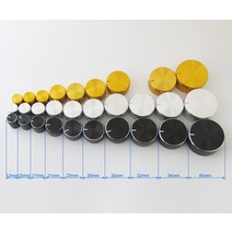 오디오 비디오 부품 1pc 다양 한 크기 볼륨 톤 컨트롤에 대 원형 손잡이 알루미늄 커버, [10] 21mm Silver