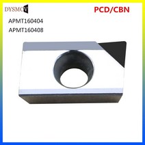 1pc APKT160404 PCD CNC CBN 인서트 다이아몬드 질화 붕소 선반 터닝 블레이드 절삭 공구, [01] PCD, [02] APKT160408