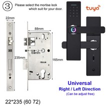 현관문번호키 RAYKUBE Wifi 전자 도어 잠금 치 Tuya APP 원격/생체 인식 지문/스마트 카드/암호/키 잠금 해제 FG5 Plus, 24 22x235 6072