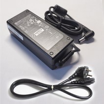 엘지 TV 모니터 호환 어댑터 19V 2.1A 40W 연결잭 직경 6.5X4.4mm 전원케이블 포함, 블랙