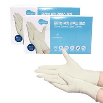 글러브써밋 라텍스장갑, 2개, 중(M), 100매입