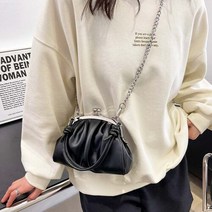 라미 주름 숄더백