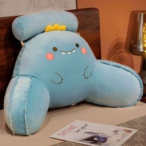 침대헤드쿠션 침대 범퍼 리폼 헤드 쿠션 가드 귀여운 플러시 독서 웨지 등받이 팔 휴식 의자에 앉아 장식 베개 휴식, 공룡, l70x43cm