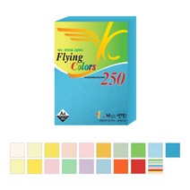A4 250매 플라잉칼라 프린터용색지 80g, 05 연노랑색