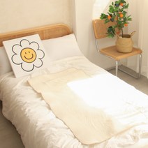 유아 신생아 아기침대 누빔패드 (이케아 보니 유아 리안침대), 아이보리