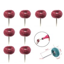 Dremel 로타리 핸드 툴 액세서리 용 미니 드릴 연마 브러시 50 개 2.35mm 생크 섬유 버핑 휠 녹 제거제, red+40pcs