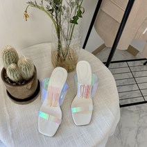 디에스유 PVC 뮬 슬리퍼 샌들 힐