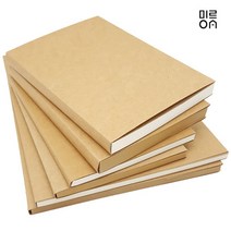 캘리그라피 드로잉북 빈티지 무지노트 180도 펴지는 일기장 다이어리 크라프트 화이트 A5 B5, B5 화이트 66매 (80g)