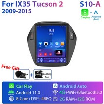 JMCQ-2 딘 4G 안드로이드 11 자동차 라디오 현대 IX35 투싼 2 2009-2015 스테레오 멀티미디어 비디오 플레, 07 S10-A-MIC