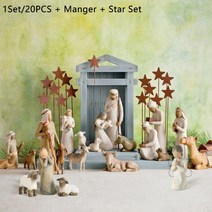 종교 반지 6개/대 크리스마스 장식 수제 인형 집 미니어처 diy 장난감 선물, 03 C