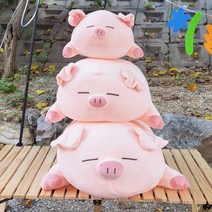 [킹스디포] 모찌 핑크돼지 바디필로우 80cm 안고자는 피그 인형 베개 쿠션 캐릭터, 찡그린 표정80cm