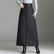 a라인롱 헤링본 패딩롱스커트 투피스 치마 모직 밴딩 겨울 코디 브랜드 니트