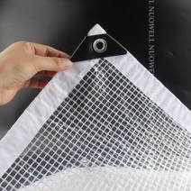 그늘막 차단막 강화 0.33mm 투명 pe 타포린 커버 방수 필름 테라스 발코니 식물, 1m x 1m
