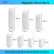 B 자기 교반기 바 PTFE 믹서 교반 막대 3x6 3x8 5x10 7.5x15 - 10x60mm 실험실 화학, B10 5x10mm(5Pcs), [03] B10 5x10mm(5Pcs)