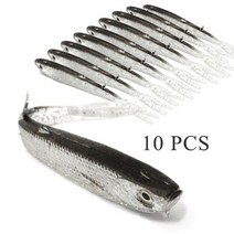 낚시 루어 하이베이트 오징에기 미끼 민물 갯바위 배스 바다 소프트 실리콘 인공 태클 소프트 플라이, 10개