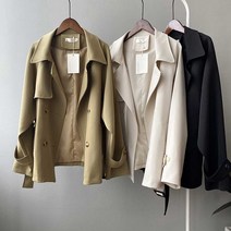 이지핏 짧은 캐주얼 여성 봄트렌치 코트 자켓 데일리 코디 여성정장자켓 봄트렌치코트 베이지트렌치코트 여자겉옷오피스룩 여성봄트렌치코트 여자트렌치코트코디 트렌치자켓 봄숏트렌치 여성자켓모임패션 여자자켓코디 검정트렌치코트