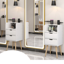 미용실 헤어샵 거울옆 미용도구 수납장 캐비닛 협탁, 2펌핑화이트+골드81x33x30cm