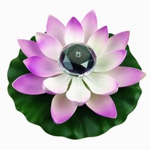 태양광조명등 태양 전원 LED 꽃 빛 인공 연꽃 모양 부동 분수 연못 정원 풀 램프 Led 밤, 1.purpie