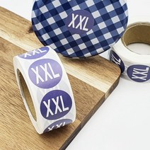 의류 사이즈표시 XXL 스티커 1롤