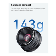 7artisans 25mm F1.8 프라임렌즈 Sony E/Fujifilm/Canon EOS-M/Micro, CHINA_black_후지 xf