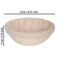 반느통 발효 빵 바구니 깜빠뉴 타원형 반죽 Banneton Brotform 등나무 교정 고리 버들 사워 도우 18 크기, 사이즈 21x7cm
