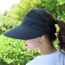 한수위 여성 썬캡 햇빛 가리개 돌돌이 챙넓은 사파리 모자