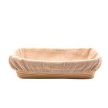 반느통 발효 빵 바구니 깜빠뉴 반죽 등나무 Banneton Brotform 증거 국가 뚜껑 용품, 25X15X8CM+set