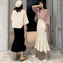 케익 머메이드 니트스커트 (2color) - 695