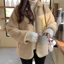 여자 가을 나들이 코디 편한 데일리 외투 양면 점퍼 마마굿즈