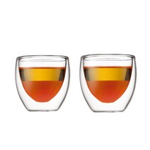 보덤 파비나 더블월 글라스 유리잔 80ml, 2개