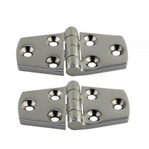 2PCS 스테인레스 스틸 316 캐스트 도어 스트랩 힌지 6 구멍 76mm 102mm 미러 연마 해양 경첩 보트 하드웨어, 38X102mm