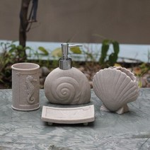 영국 레진 크리에이티브 5 피스 욕실 세면 용품 키트 로마 스타일 구강 세척제 컵 칫솔 홀더 세트, 08 4pcs set
