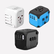 여행용 멀티탭 USB 멀티어댑터 4포트 C타입, 화이트