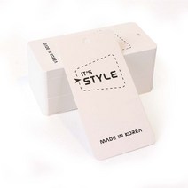 자체브랜드 라벨 택종이 tag 4묶음, 화이트 라운드 잇츠스타일