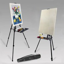 라이프시트 이젤 4종모음 철제 알루미늄 고급형 유아 전문가용 전시용 접이식 EASEL, 고급형 이젤 블랙