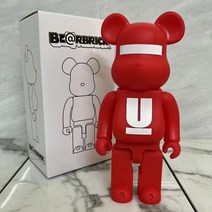 귀여운 애니메이션 곰 브릭 PVC 액션 피규어 모델 26CM 장난감 400% 블록 그림 인형 방 장식 여자를 위한 즐겨 찾기 선물, F